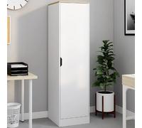 IDMARKET Armoire de rangement NOUK 1 porte avec étagères blanc et bois