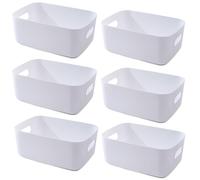 Armoire de rangement organisée - Boîtes à tiroirs empilables - Lot de 4, dimensions 40x30x17 cm, blanc, bois