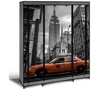 IDMarket - Armoire de Rangement penderie Pliable vêtements en Tissu New-York Dressing XXL