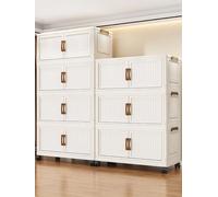 Armoire de rangement pliable en plastique multicouche pour bébé, sans Installation, armoire de rangement pour vêtements, maison, salon, chambre à coucher, boîte de rangement 50cm 3 layers