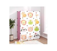 Armoire de rangement pour enfants avec 12 cubes Rose PP