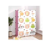 vidaXL Armoire de rangement pour enfants Modular – 12 cubes PP Rose