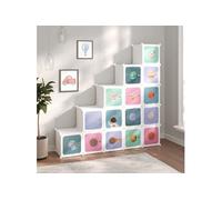 vidaXL Armoire pour enfants Modular avec 15 cubes blanc PP