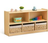 Armoire de rangement pour jouets pour enfants - Boîte de rangement pour jouets - Rangement de jouets - Plastique robuste - 113 cm de hauteur - Motifs fraises
