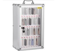 Armoire de rangement pour téléphones portables, 36 emplacements, casier de rangement en alliage d'aluminium avec poignée portable, serrure t étiquettes manuscrites, fixation murale pour salle d