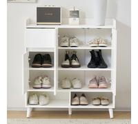 Armoire de rangement - Rangement à chaussures - Commode - Meubles de rangement - Boîtes de rangement - Métal blanc - Étagères réglables