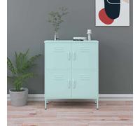 Armoire de Rangement Rose 80x35x101,5 cm Acier Buffet Meuble Salon vidaXL