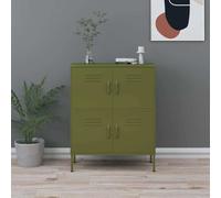 Armoire de Rangement Rose 80x35x101,5 cm Acier Buffet Meuble Salon vidaXL