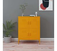 Armoire de Rangement Rose 80x35x101,5 cm Acier Buffet Meuble Salon vidaXL