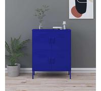 Armoire de Rangement Rose 80x35x101,5 cm Acier Buffet Meuble Salon vidaXL