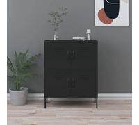 Armoire de Rangement Rose 80x35x101,5 cm Acier Buffet Meuble Salon vidaXL