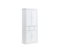 VEVOR Armoire de Rangement pour Garde-manger de Cuisine de 183 cm, Armoires Utilitaires Autoportantes avec Portes, Tiroir et 3 Étagères Réglables, Meuble Haut pour Cuisine, Salle à Manger, Buanderie