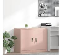 vidaXL Armoire de rangement Rose 90 x 40 x 70 cm Acier Laminé à Froid