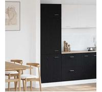 Armoire de réfrigérateur - vidaXL - Riga - Chêne noir - 60x57x207 cm - Bois d'ingénierie - 3 portes
