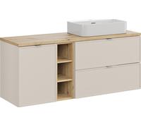 Armoire De Salle De Bain 140 Cm Chêne Artisan Cachemire Mat Avec Lavabo