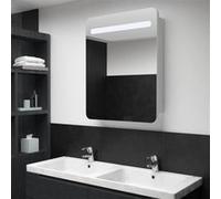 vidaXL Armoire de salle de bain à miroir LED 60x11x80 cm Blanc