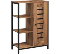 Armoire de salle de bain - Armoire de rangement étroite avec porte à lamelles - 60 x 30 x 85 cm - à monter soi-même - Kaffebraun
