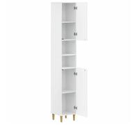 Armoire de Salle de Bain avec Étagère Ouverte ARNHEM - vidaXL - Blanc brillant - 30x31x190cm - bois d’ingénierie 338914