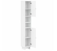 Armoire de Salle de Bain avec Étagère Ouverte EDE - vidaXL - Blanc - 30x31x190cm - bois d’ingénierie - Compartiment ouvert 510163