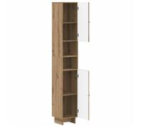 Armoire de Salle de Bain avec Étagère Ouverte EDE - vidaXL - Chêne artisanal - 30x31x190cm - bois d’ingénierie 589359