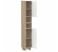 Armoire de Salle de Bain avec Étagère Ouverte EDE - vidaXL - Chêne Sonoma - 30x31x190cm - bois d’ingénierie 250408