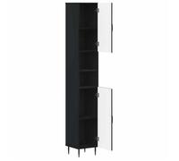 Armoire de Salle de Bain avec Étagère Ouverte HAARLEM - vidaXL - Noir - Résistant à l’humidité@FRpqi50w