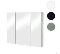 Armoire à glace HWC-B19b, armoire de salle de bain suspendue, 6 étagères brillant MVG-certifié 70x80x16cm gris