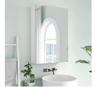 Armoire de Salle de Bain avec Miroir, Meuble de Rangement à Suspendre avec 2 Portes Étagère Réglable, Blanc, 40x60x12 cm