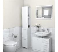 Armoire de salle de bain blanc 25x26,5x170 cm bois d ingénierie Blanc G