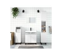 vidaXL Armoire de Salle de Bain Blanc 30x30x190 cm Bois d'ingénierie