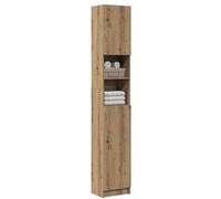 vidaXL Armoire de salle de bain Chêne artisanal – Bois d'ingénierie 32x25,5x190 cm