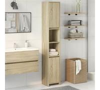 vidaXL Armoire de salle de bain Chêne sonoma 30x30x183,5 cm Aggloméré