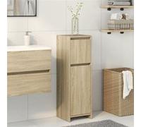 Armoire de salle de bain Chêne sonoma 30x30x95 cm Aggloméré Marron G