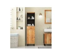 vidaXL Armoire de salle de bain 38x33x160 cm bois massif d'acacia Marron