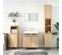 Armoire de Salle de Bain Colonne Rangement Chêne Sonoma Bois d'Ingénierie vidaXL