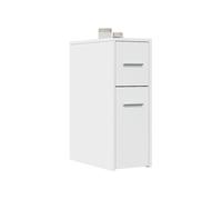Armoire de salle de bain étroite avec roulettes blanc Blanc G