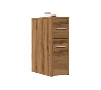 vidaXL Armoire de salle de bain étroite chêne artisanal avec roulettes Marron G