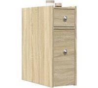 Armoire de salle de bain étroite avec roulettes chêne sonoma Chêne sonoma G