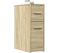 Armoire de salle de bain étroite avec roulettes chêne sonoma Chêne sonoma G