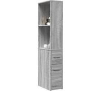 Armoire de salle de bain étroite avec roulettes sonoma gris sonoma gris G