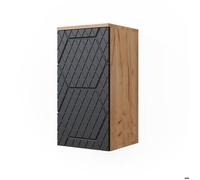 Armoire de salle de bain Irma, 30x59cm 2 compartiments, salle de bain, Anthracite avec structure en nid d'abeille, Vicco 42861