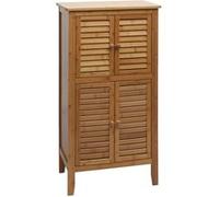 Armoire de salle de bain MENDLER HWC-B18, étagère commode, 4 portes bambou 100x50x30cm G