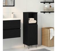 vidaXL Armoire de salle de bain Colonne – 2 compartiments, étagère, Blanc – 30x30x100 cm