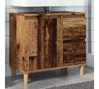 Armoire de Salle de Bain Meuble Rangement Toilette Bois d'Ingénierie vidaXL