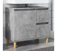 Meuble Lavabo Noir Chêne 65x33x60 cm Bois d ingénierie