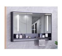 Armoire de salle de bain moderne à LED avec miroir - 60 x 75 cm - Chauffage anti-buée - Meuble de rangement mural élégant pour salle de bain contemporaine