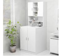 Armoire de salle de bain moderne pour machine à laver - Meuble WC - Blanc OVONNI - Elégance - Chic - 71 cm