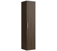 Armoire de salle de bain Rimini 38 x 33 x 170 cm - Marron noyer - Armoire colonne suspendue avec 1 porte