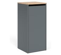 Armoire de salle de bain Vicco Viktor Anthracite/chêne doré 40.2x88.2cm avec panier à linge, Model 55163
