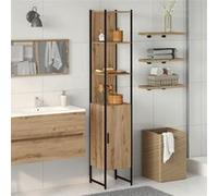 vidaXL Armoire de Salle de Bain chêne Artisanal 33 x 33 x 185,5 cm, Rangement de Salle de Bain, Cabinet Moderne rectangulaire, étagère Murale compacte, Solution esthétique pour la Maison